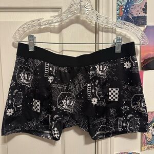 Black and White Graphic Shorts